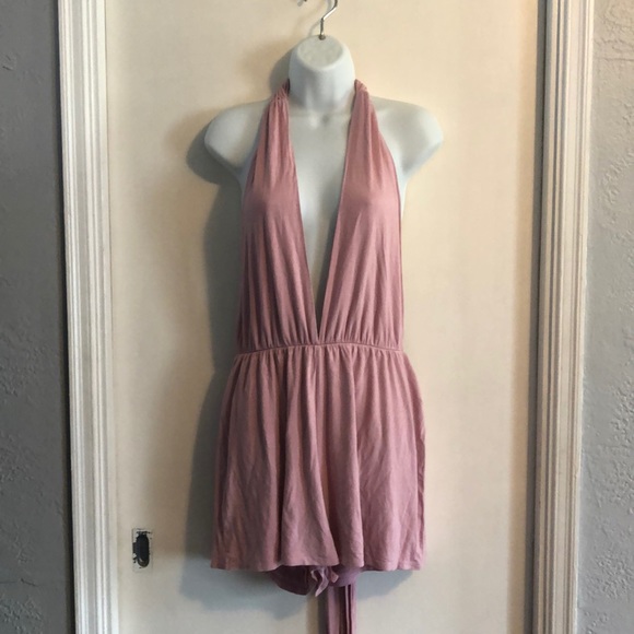 Solemio Pants - Solemio Twist Detail Romper, Pink size Large